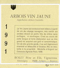 Domaine Rolet - Arbois - Vin Jaune