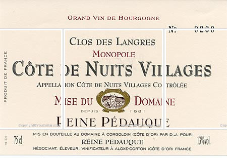 Reine Pédauque Clos des Langres