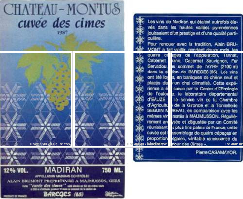 Château Montus - Cuvée des Cimes