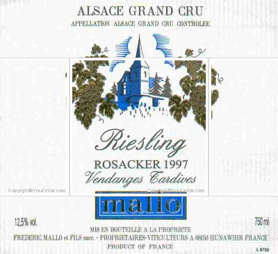Frédéric Mallo - Riesling Grand Cru Rosacker