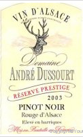 Domaine André Dussourt - Rouge d'Alsace - Réserve Prestige