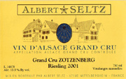 Albert Seltz - Grand Cru Zotzenberg