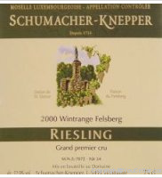Schumacher-Knepper - Riesling - Grand Premier Cru - Wintrange Felsberg