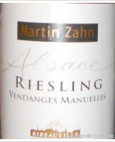 Martin Zahn - Riesling- Vendanges Manuelles