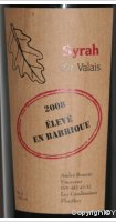 André Bonvin - Syrah - Elevé en barrique