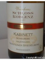 Schloss Koblenz Niersteiner Spiegelberg Scheurebe Kabinett