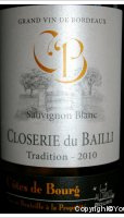 Closerie du Bailli Sauvignon Blanc Tradition