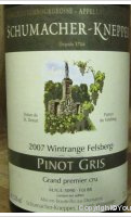 Schumacher Knepper Wintrange Felsberg Pinot Gris