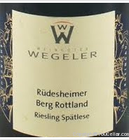 Wegeler - Riesling Spatlese - Rudesheimer Berg Rottland 