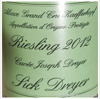 Sick Dreyer - Grand Cru Kaefferkopf cuvée joseph Dreyer
