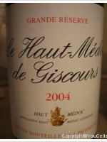 Le Haut-Médoc de Giscours - Grande Réserve