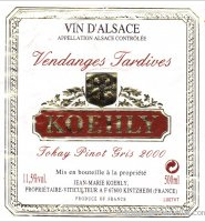 Koehly - Vendanges Tardives