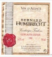 Bernard Humbrecht - Vendanges Tardives
