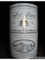 Les Lions du Château Petit Boyer