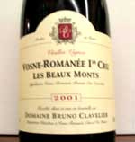 Domaine Bruno Clavelier - 1er Cru Les Beaux Monts