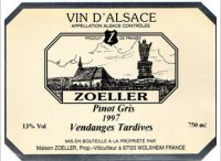 Maison Zoeller Pinot Gris Vendanges Tardives