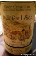 Jean-Paul Sick - Grand Cru Mambourg