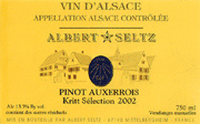 Albert Seltz - Réserve