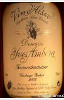 Domaine Yves Amberg - Vendanges Tardives