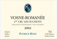 Domaine Michèle et Patrice Rion - 1er Cru - Les Suchots 