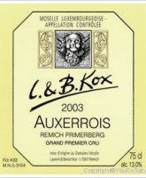 Domaine Kox - Grand Premier Cru - Remich Primerberg