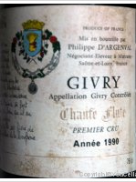 Philippe d'Argenval Chante Fluté Premier Cru