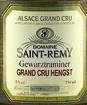 Domaine Saint Rémy - Grand Cru Hengst
