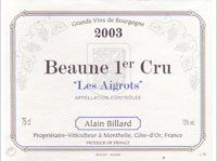 Domaine Alain Billard - 1er Cru Les Aigrots