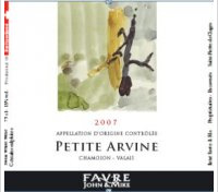 John & Mike Favre - Petite Arvine - Cuvée ‘’Les Aquarelles’’