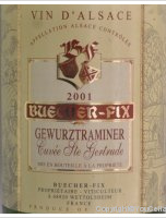 Buecher Fix, Gewurztraminer Cuvée Ste Gertrude
