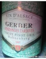 Auguste Gerber, Pinot Gris Hahnenberg Vendanges Tardives
