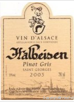 Halbeisen, Pinot Gris Saint Georges