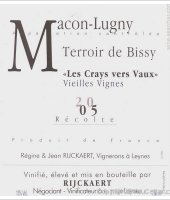 Jean Rijckaert - Mâcon Lugny Crays Vers Vaux Terroir de Bissy