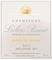 Leclerc Briant - Rubis de noirs Brut millésimé
