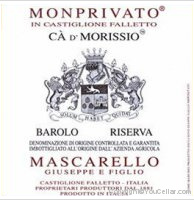 Giuseppe Mascarello e Figlio - Monprivato Ca d'Morissio Riserva