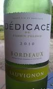 Gutraud Raymond Marbot - Dédicace de Fabien Pelous - Sauvignon