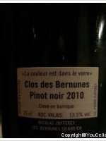 Nicolas Zufferey - Clos des Bernunes Pinot Noir