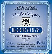 Koehly - Lieu-dit Hahnenberg Vieilles Vignes